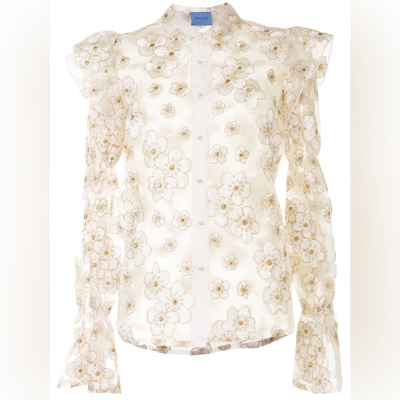 macgraw Souffle embroidered organza shirt - Picture 6 of 6